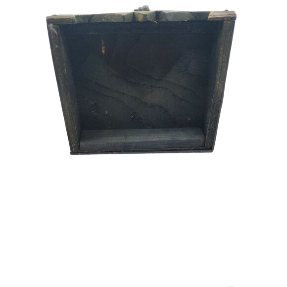 VTG Set of 4 Lucite Floral Coasters with Wooden Storage Box MCM - Picture 7 of 9